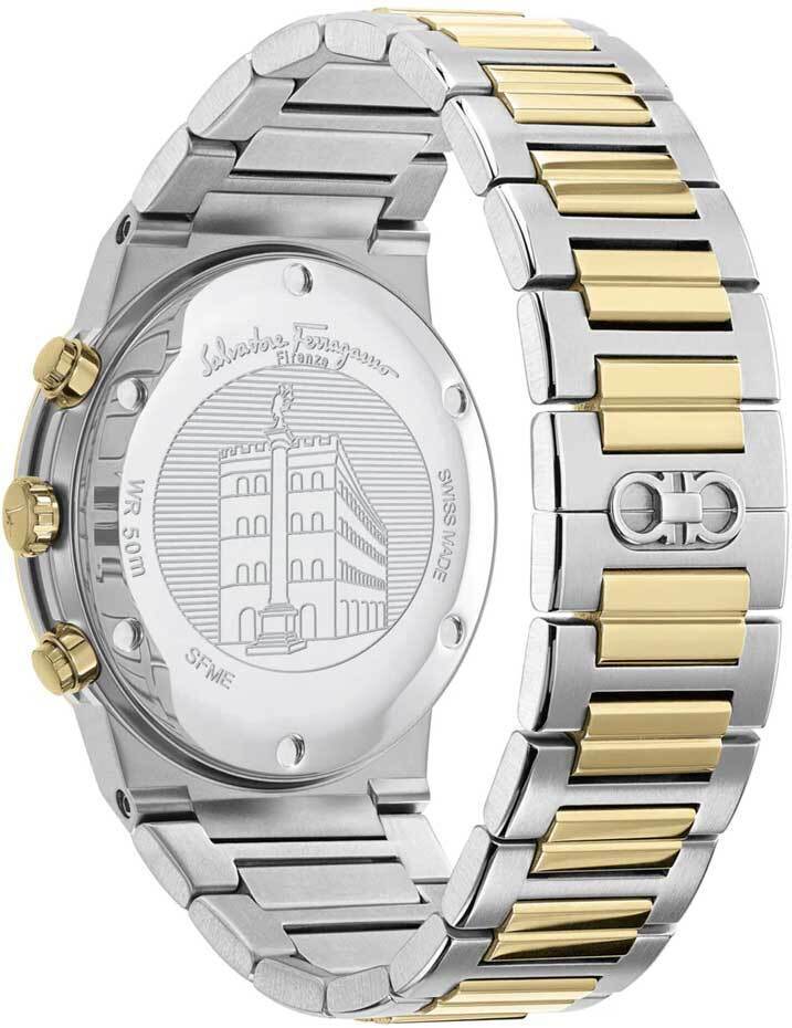 Salvatore Ferragamo Sapphire Chrono Blue Dial Two Tone Steel Strap Watch for Men - SFME00521 Buy Now By Salvatore Ferragamo