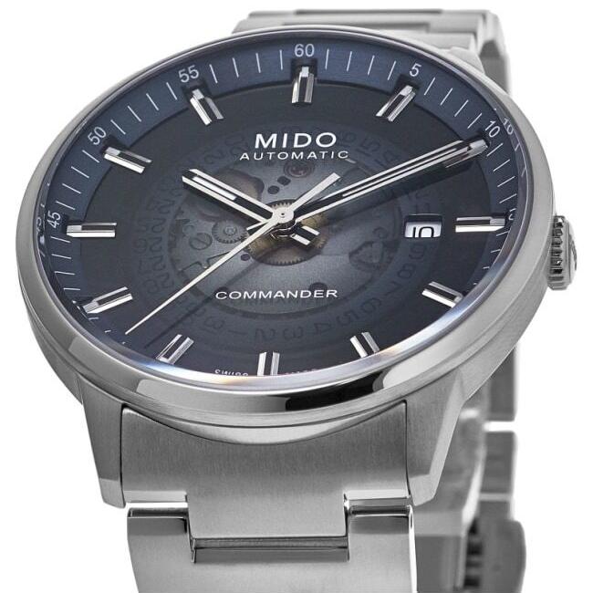 Mido Commander Automatic Gradient Blue Dial Silver Steel Strap Watch For Men - M021.407.11.411.01 Buy Now By Mido