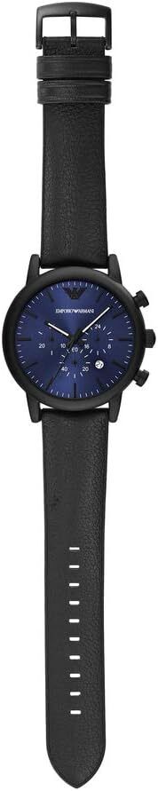Emporio Armani Luigi Analog Blue Dial Black Leather Strap Watch For Men - AR11351 Buy Now By Emporio Armani