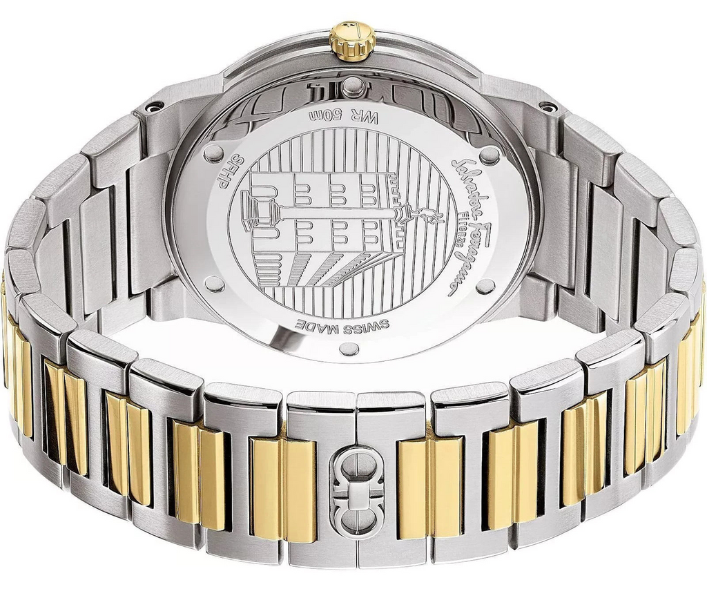 Salvatore Ferragamo Sapphire Silver Dial Two Tone Steel Strap Watch for Men - SFHP00520 Buy Now By Salvatore Ferragamo