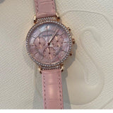 Swarovski Passage Chrono Pink Dial Pink Leather Strap Watch for Women - 5580352 Buy Now By Swarovski