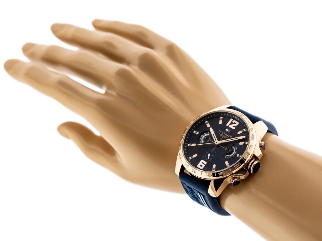Tommy Hilfiger Decker Multifunction Blue Dial Blue Rubber Strap Watch for Men - 1791474 Buy Now By Tommy Hilfiger