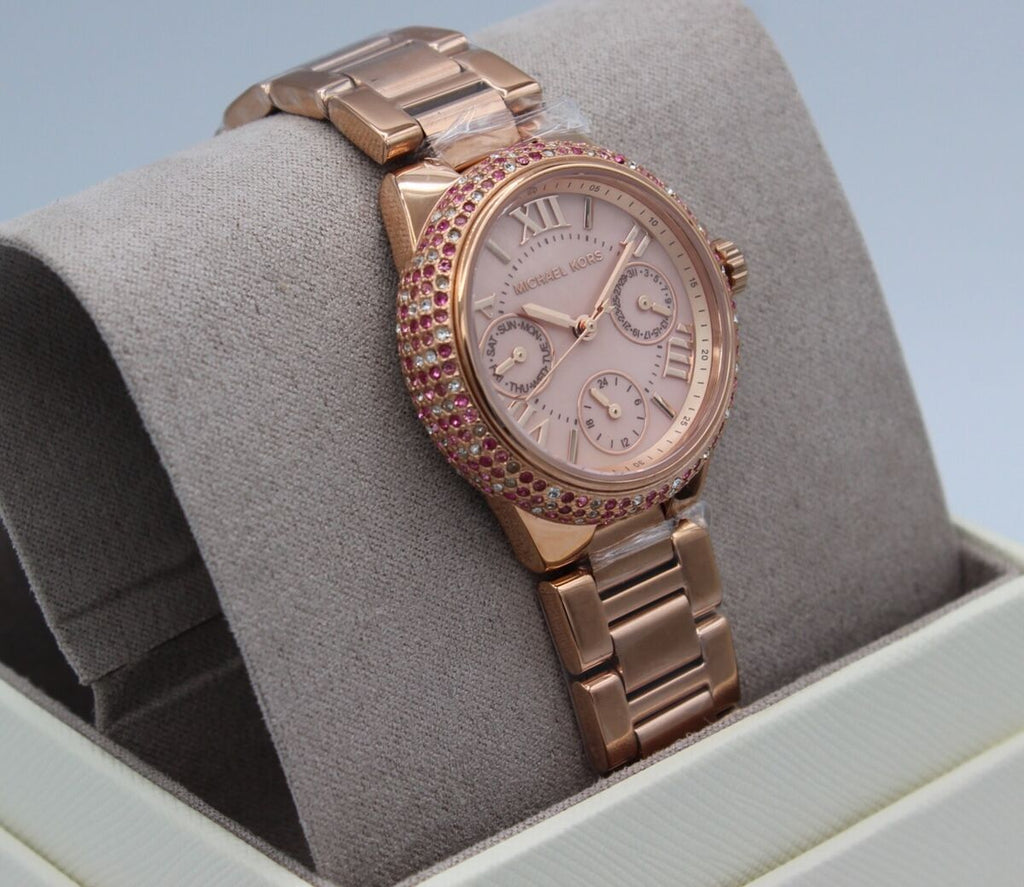 Michael Kors Mini Camille Multifunction Rose Gold Dial Rose Gold Steel Strap Watch For Women - MK7273 Buy Now By Michael Kors