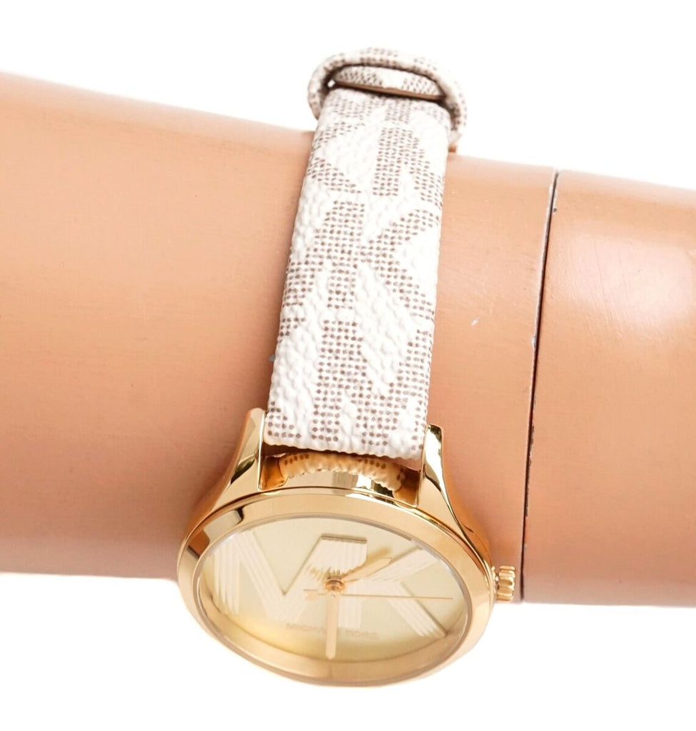 Michael Kors Jaycie Quartz Gold Dial White Leather Strap Watch for Women - MK2861 Buy Now By Michael Kors