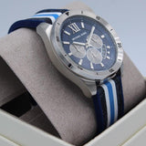 Michael Kors Brecken Chronograph Blue Dial Two Tone PVC Strap Watch For Men - MK8950 Buy Now By Michael Kors