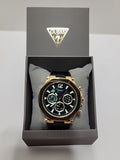 Guess Edge Chronograph Green Dial Black Leather Strap Watch For Men - GW0492G3 Buy Now By Guess