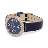 Swarovski Crystal Frost Blue Dial Blue Leather Strap Watch for Women - 5484061 Buy Now By Swarovski