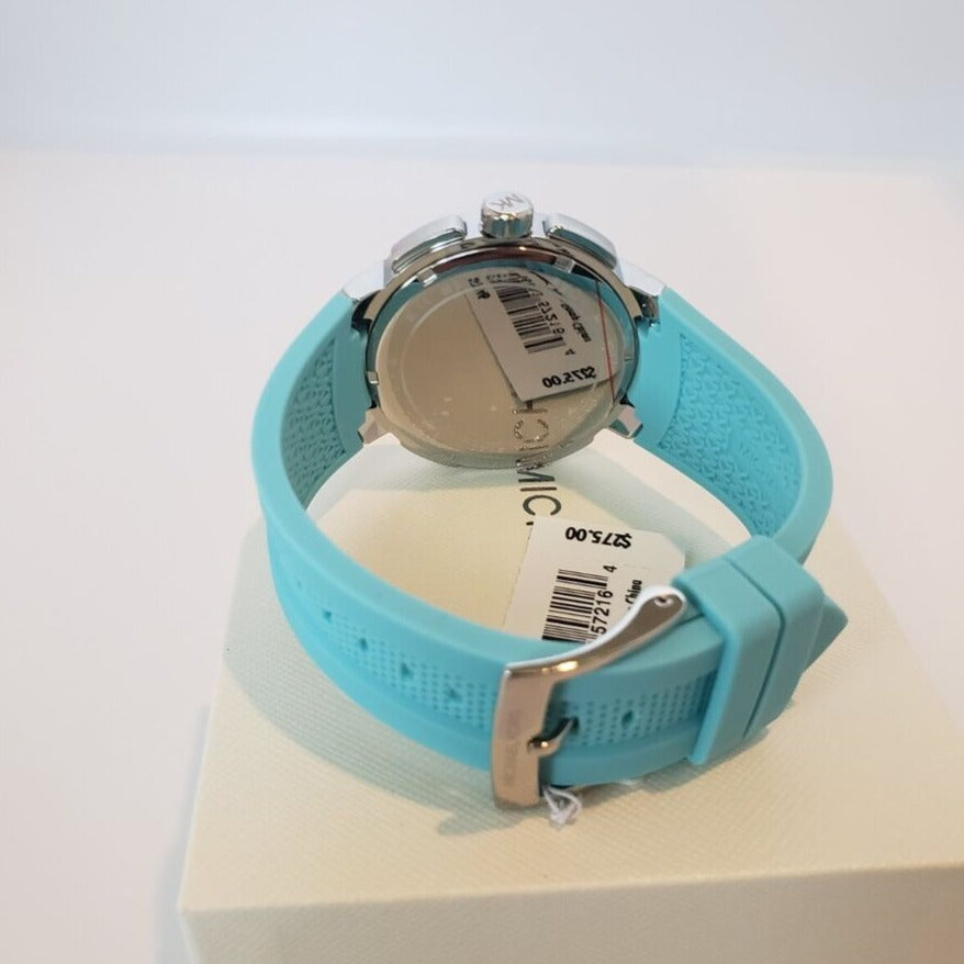 Michael Kors Sidney Multifunction Analog White Dial Turquoise Silicone Strap Watch For Women - MK7246 Buy Now By Michael Kors
