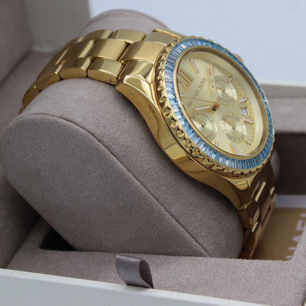 Michael Kors Everest Chronograph Gold Dial Gold Steel Strap Watch For Women - MK7210 Buy Now By Michael Kors