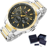 Tommy Hilfiger Decker Chronograph Black Dial Two Tone Steel Strap Watch for Men - 1791559 Buy Now By Tommy Hilfiger