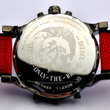 Diesel Mr Daddy 2.0 Chronograph Grey Dial Red Rubber Strap Watch For Men - DZ7423 Buy Now By Diesel