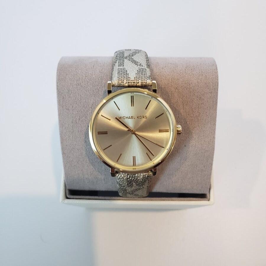 Michael Kors Addyson Quartz Gold Dial Gold Leather Strap Watch for Women - MK2952 Buy Now By Michael Kors
