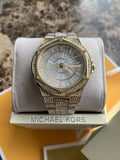 Michael Kors Lennox Three Hand Crystals White Dial Gold Steel Strap Watch For Women - MK6991 Buy Now By Michael Kors