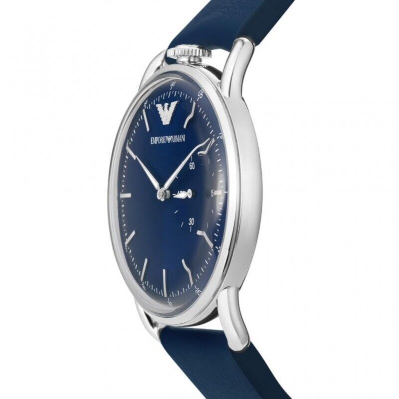 Emporio Armani Aviator Quartz Blue Dial Blue Leather Strap Watch For Men - AR11335 Buy Now By Emporio Armani