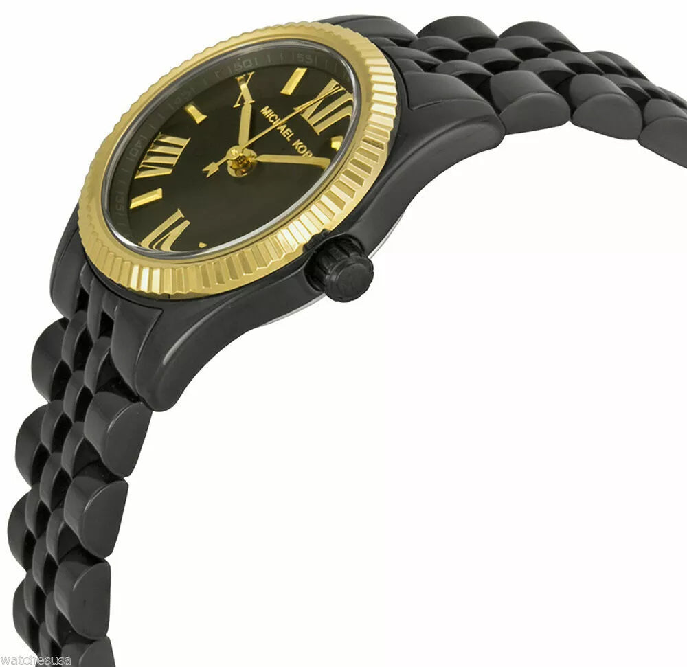 Michael Kors Lexington Quartz Black Dial Black Steel Strap Watch for Women - MK3299 Buy Now By Michael Kors