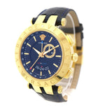 Versace Race GMT Blue Dial Blue Leather Strap Watch For Men - 29G70D282 Buy Now By Versace