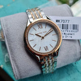 Michael Kors Mindy Three Hand White Dial Two Tone Steel Strap Watch For Women - MK7077 Buy Now By Michael Kors
