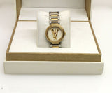 Versace Mini Virtus Quartz White Dial Gold Steel Strap Watch For Men - VET300221 Buy Now By Versace