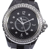 Chanel J12 Diamonds Ceramic Black Dial Black Steel Strap Watch for Women - J12 H3108 Buy Now By Chanel