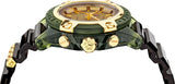 Versace Icon Active Chronograph Gold Dial Black Silicone Strap Watch For Men - VEZ700321 Buy Now By Versace