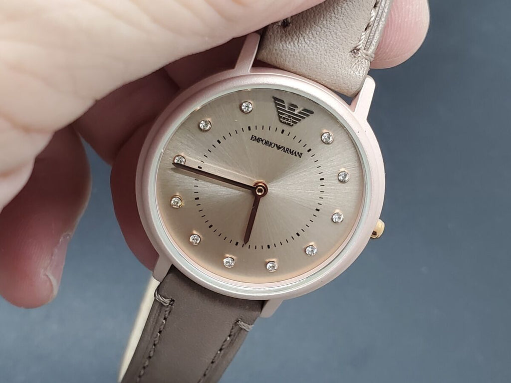 Emporio Armani Kappa Quartz Rose Gold Dial Pink Leather Strap Watch For Women - AR11010 Buy Now By Emporio Armani