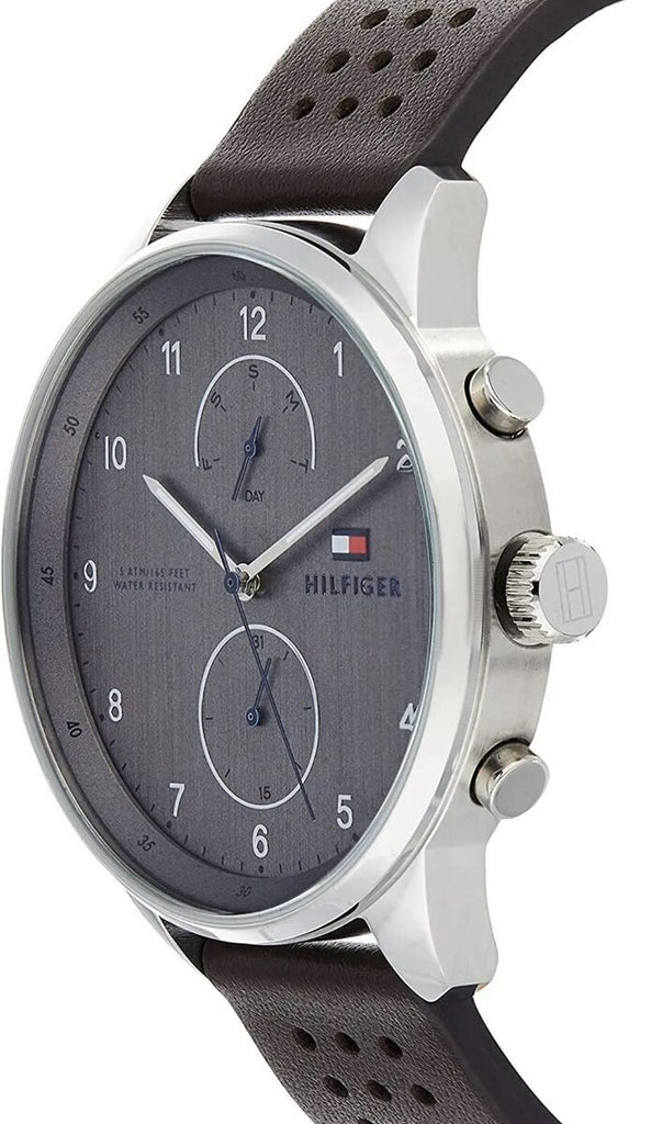 Tommy Hilfiger Chase Quartz Brown Dial Brown Leather Strap Watch for Men - 1791579 Buy Now By Tommy Hilfiger