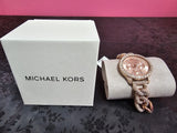 Michael Kors Layton Multifunction Crystals Rose Gold Dial Rose Gold Steel Strap Watch for Women - MK4654 Buy Now By Michael Kors