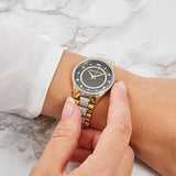 Michael Kors Lauryn Crystal Pave Black Dial Two Tone Steel Strap Watch For Women - MK4403 Buy Now By Michael Kors