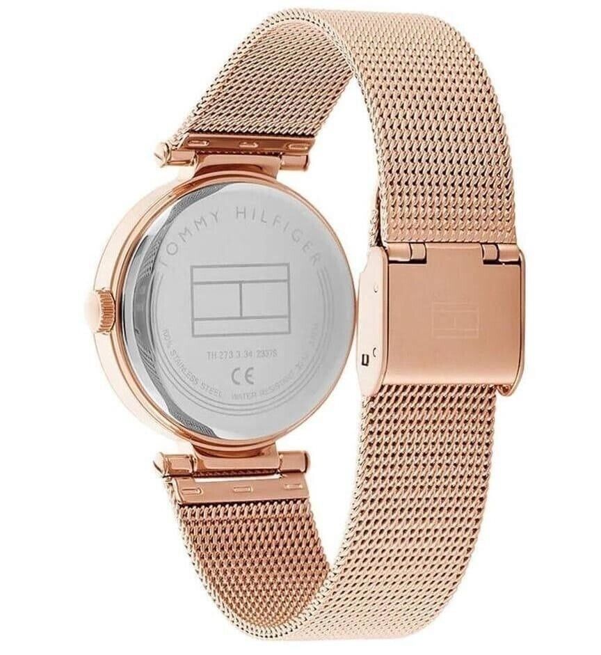 Tommy Hilfiger Lynn Crystals Rose Gold Dial Rose Gold Mesh Strap Watch For Women - 1781868 Buy Now By Tommy Hilfiger