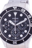 Fossil FB-03 Chronograph Black Dial Silver Steel Strap Watch for Men - FS5725 Buy Now By Fossil
