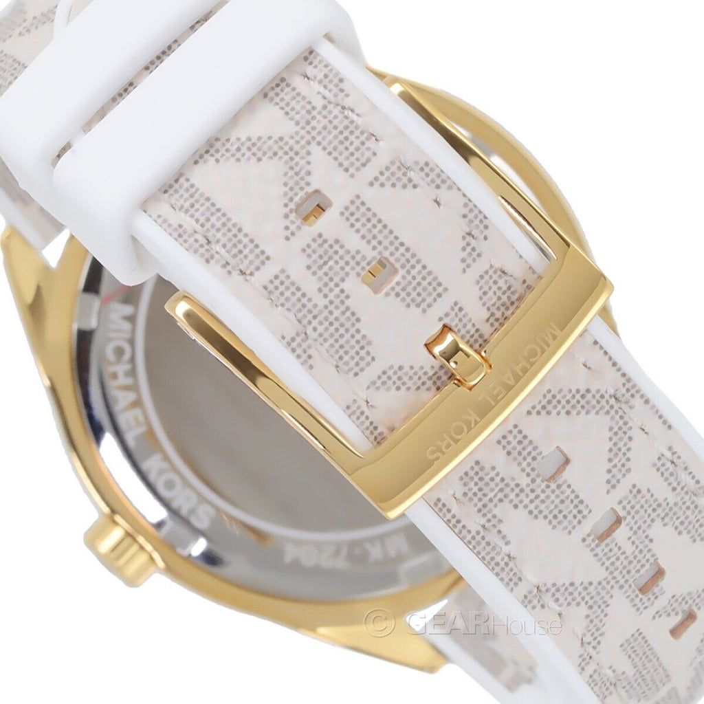 Michael Kors Jessa Multifunction Gold Dial White Leather Strap Watch For Women - MK7204 Buy Now By Michael Kors
