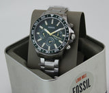 Fossil Bannon Chronograph Green Dial Silver Steel Strap Watch for Men - BQ2492 Buy Now By Fossil