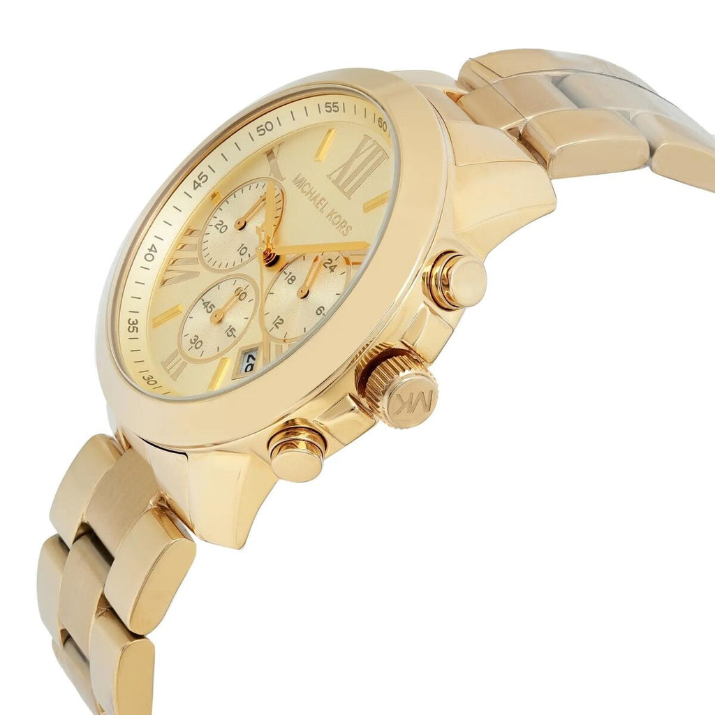 Michael Kors Bradshaw Chronograph Gold Dial Gold Steel Strap Watch For Women - MK5777 Buy Now By Michael Kors