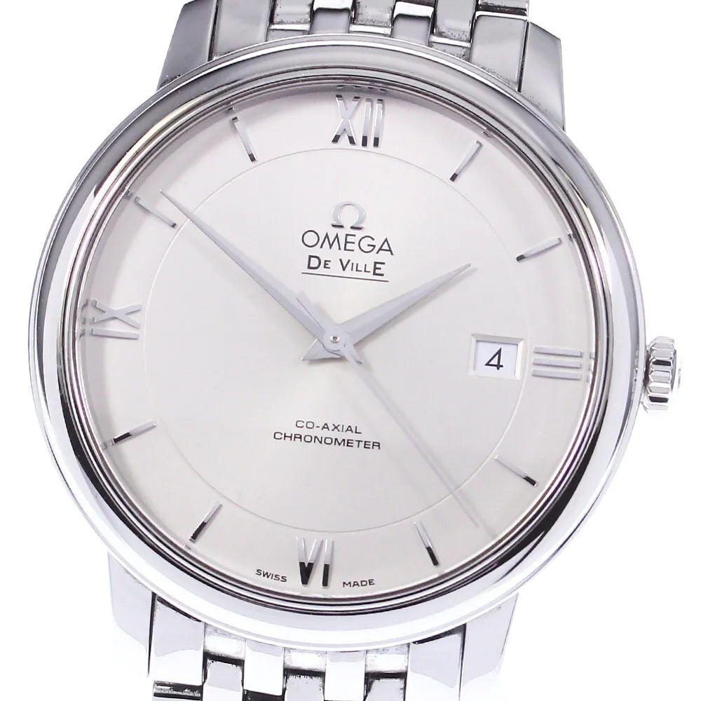 Omega De Ville Prestige Co-Axial Silver Dial Silver Steel Strap Watch for Men - 424.10.40.20.02.003 Buy Now By Omega