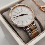 Michael Kors Pyper Quartz Mother of Pearl White Dial Two Tone Steel Strap Watch For Women - MK1066 Buy Now By Michael Kors