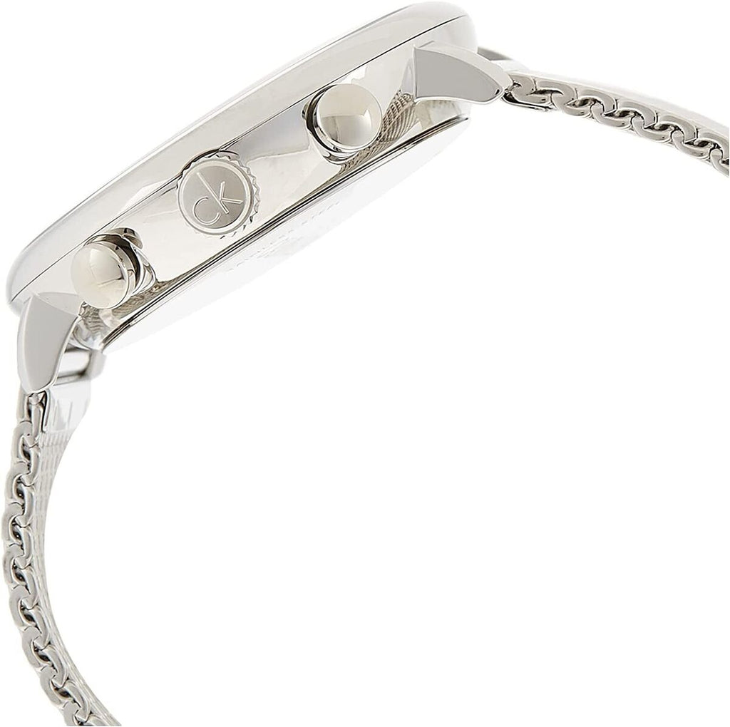 Calvin Klein High Noon Chronograph Black Dial Silver Mesh Bracelet Watch for Men - K8M27121 Buy Now By Calvin Klein