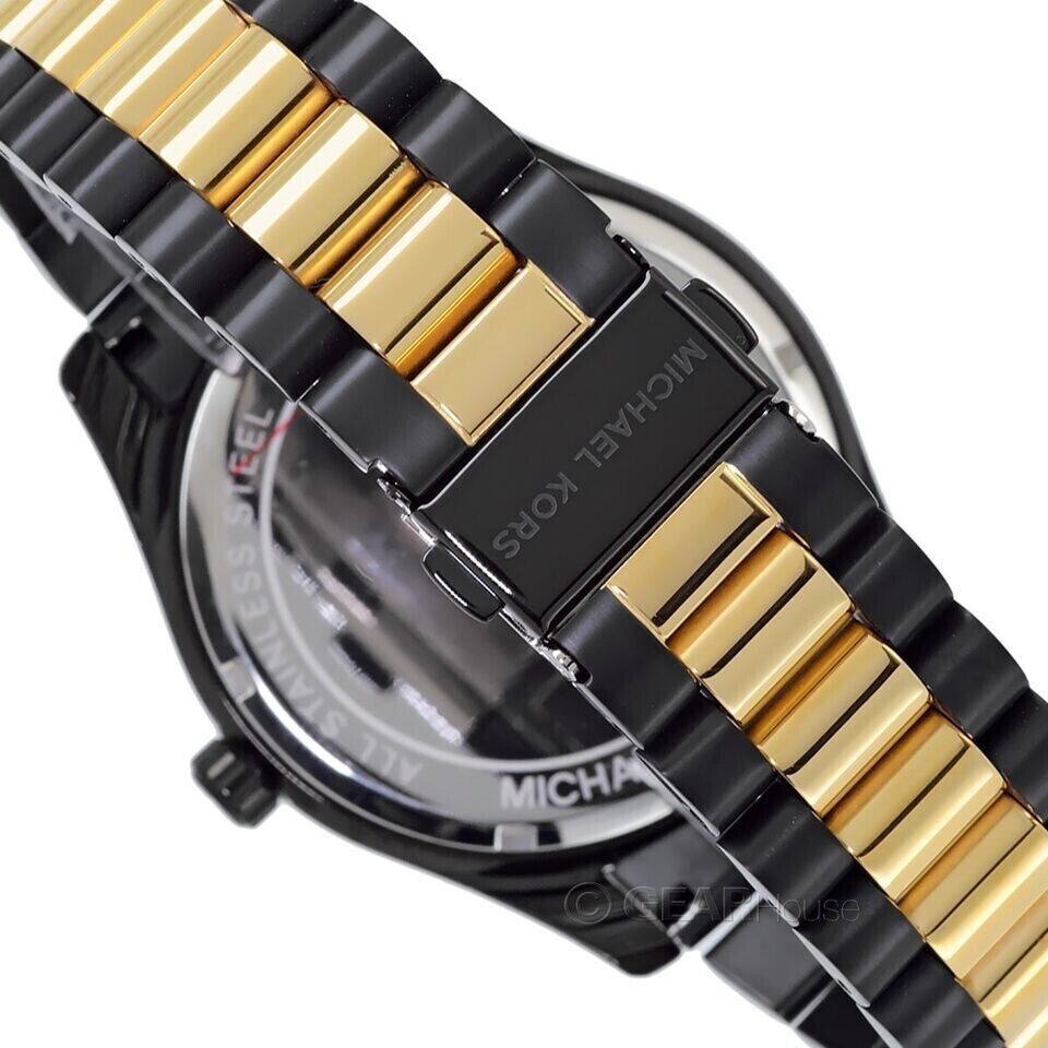 Michael Kors Lexington Quartz Black Dial Two Tone Steel Strap Watch For Men - MK8948 Buy Now By Michael Kors