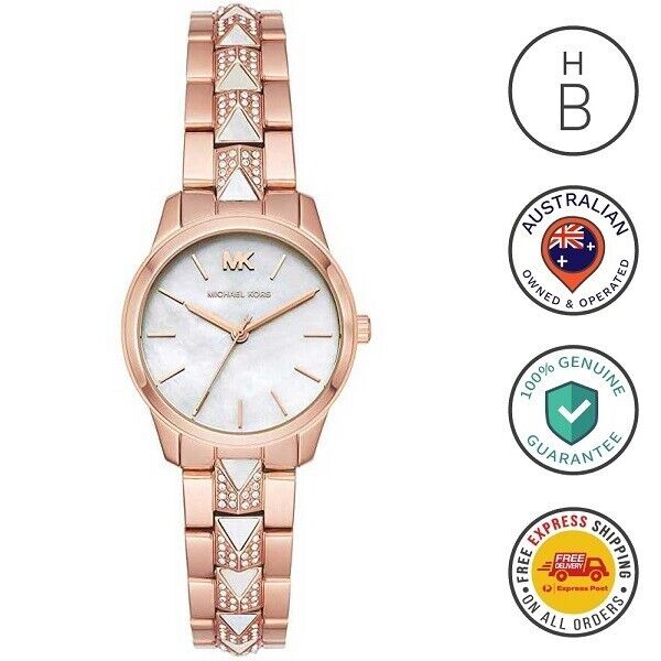 Michael Kors Runway Mercer Mother of Pearl White Dial Two Tone Steel Strap Watch For Women - MK6674 Buy Now By Michael Kors