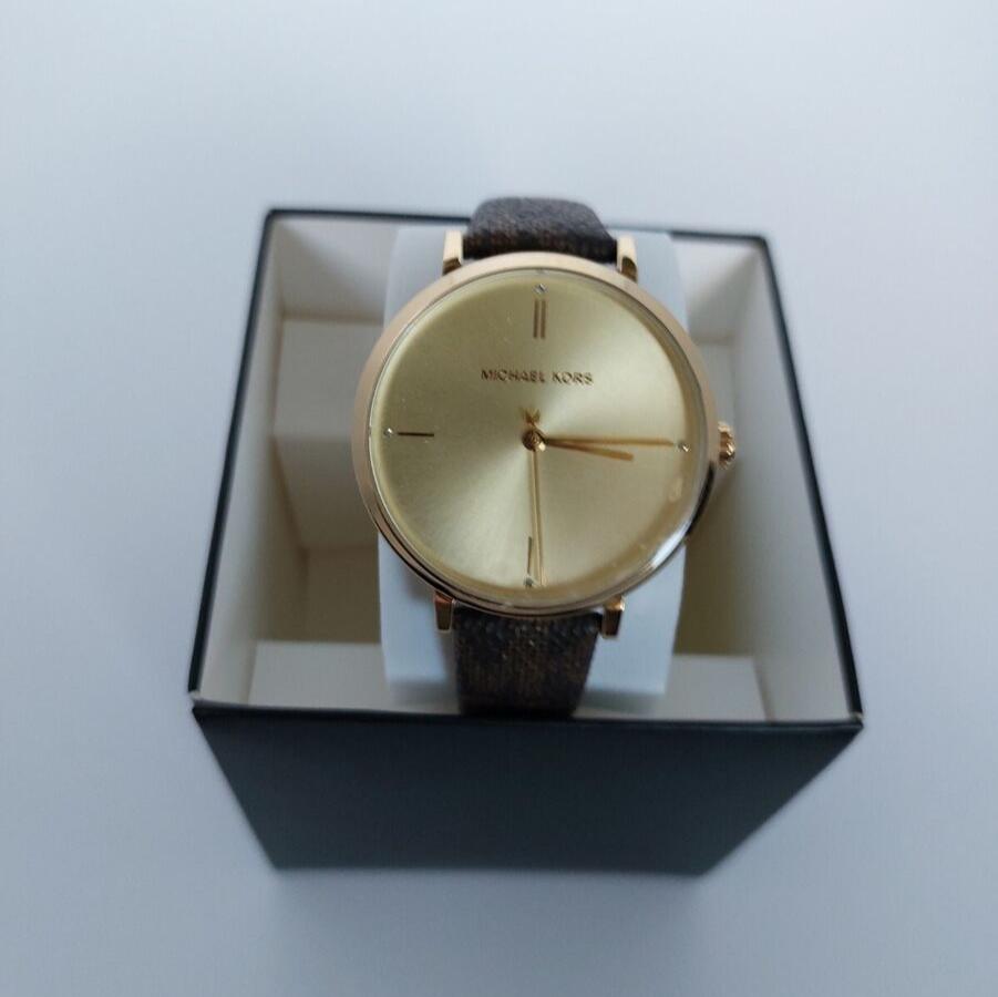 Michael Kors Jayne Three Hand Gold Dial Brown Leather Strap Watch For Women - MK7129 Buy Now By Michael Kors
