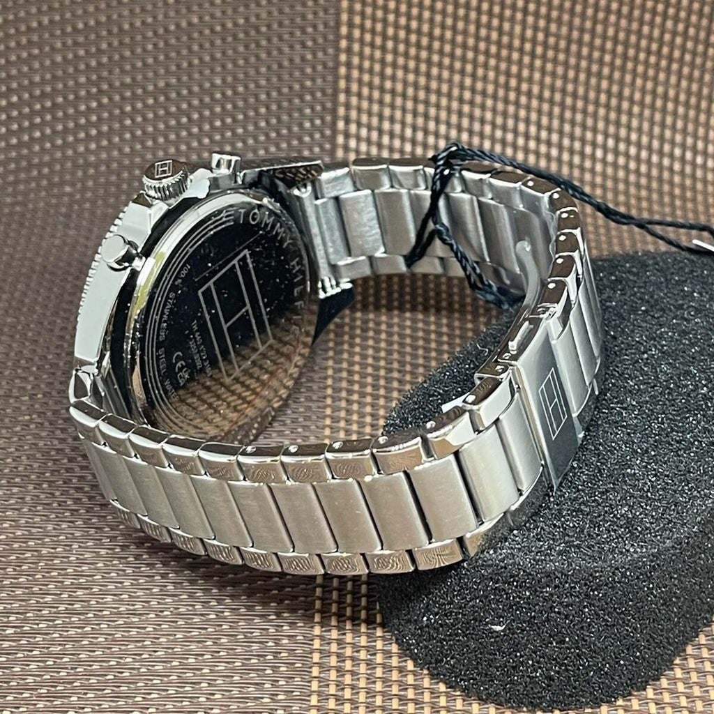 Tommy Hilfiger Larson Chronograph Blue Dial Silver Steel Strap Watch For Men - 1791917 Buy Now By Tommy Hilfiger