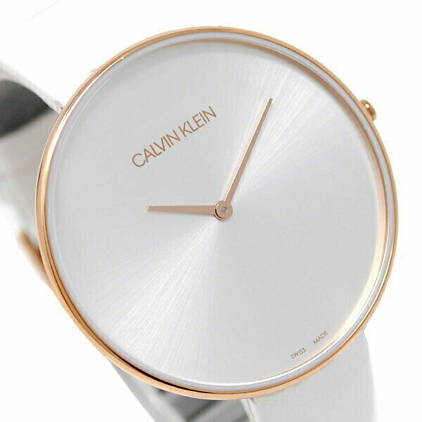Calvin Klein Full Moon White Dial White Leather Strap Watch for Women - K8Y236L6 Buy Now By Calvin Klein