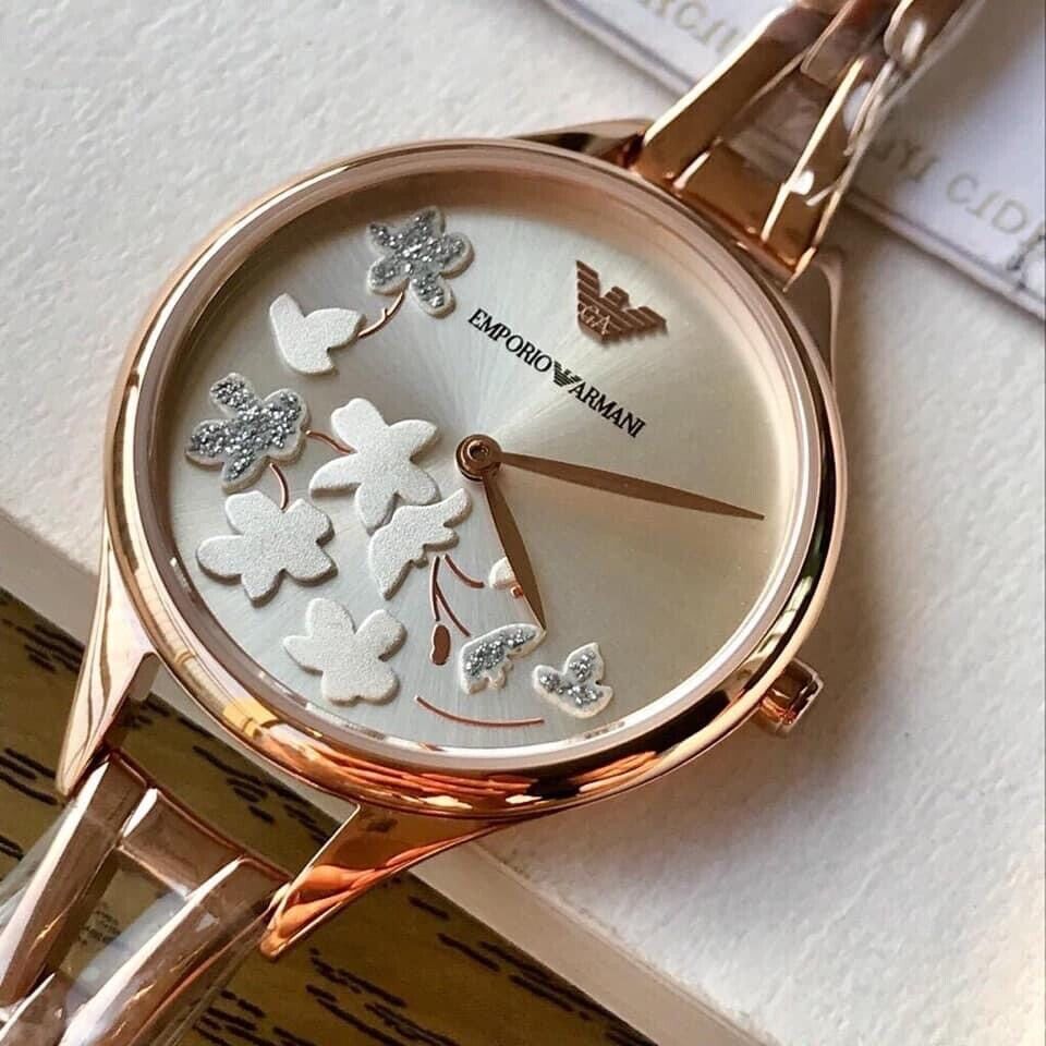 Emporio Armani Aurora Quartz Silver Dial Gold Steel Strap Watch For Women - AR11108 Buy Now By Emporio Armani