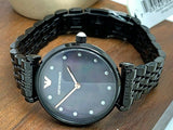 Emporio Armani Gianni T-Bar Quartz Black Mother of Pearl Dial Black Steel Strap Watch For Women - AR11268 Buy Now By Emporio Armani