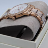 Michael Kors Tibby Chronograph White Dial Rose Gold Steel Strap Watch For Men - MK7293 Buy Now By Michael Kors