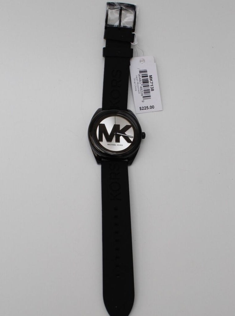 Michael Kors Janelle Quartz Silver Dial Black Rubber Strap Watch For Women - MK7138 Buy Now By Michael Kors