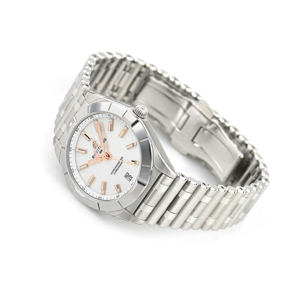 Breitling Chronomat 32 Mother of Pearl Dial Silver Steel Strap Watch for Women - A77310101A4A1 Buy Now By Breitling