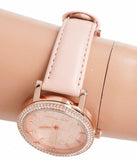 Michael Kors Corey Analog Rose Gold Dial Pink Leather Strap Watch For Women - MK2987 Buy Now By Michael Kors