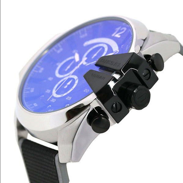 Diesel Mega Chief Chronograph Black Dial Grey Nylon Strap Watch For Men - DZ4523 Buy Now By Diesel