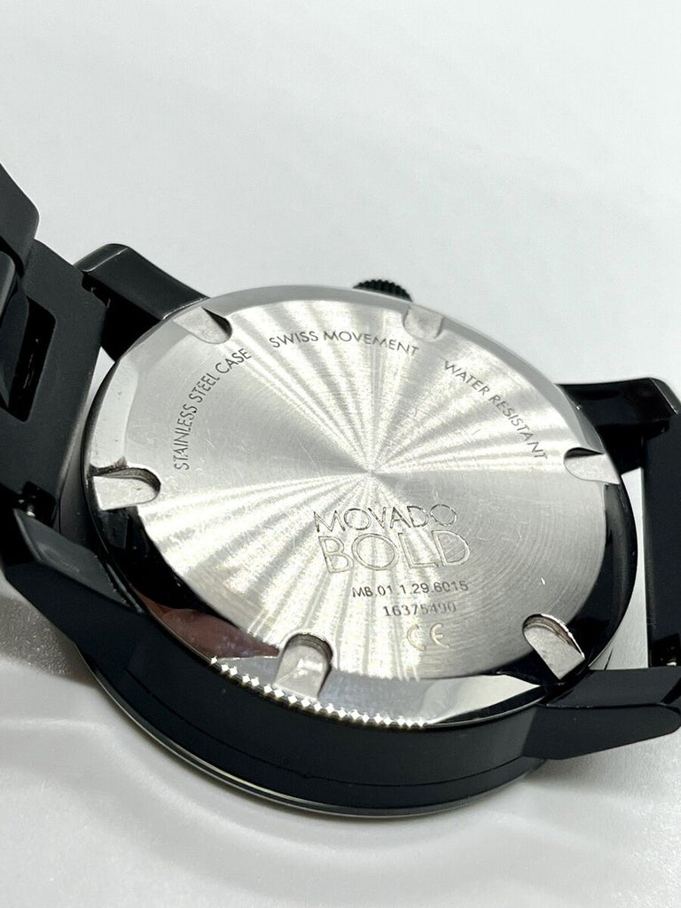 Movado Bold TR90 Black Dial Black Leather Strap Watch For Men - 3600307 Buy Now By Movado