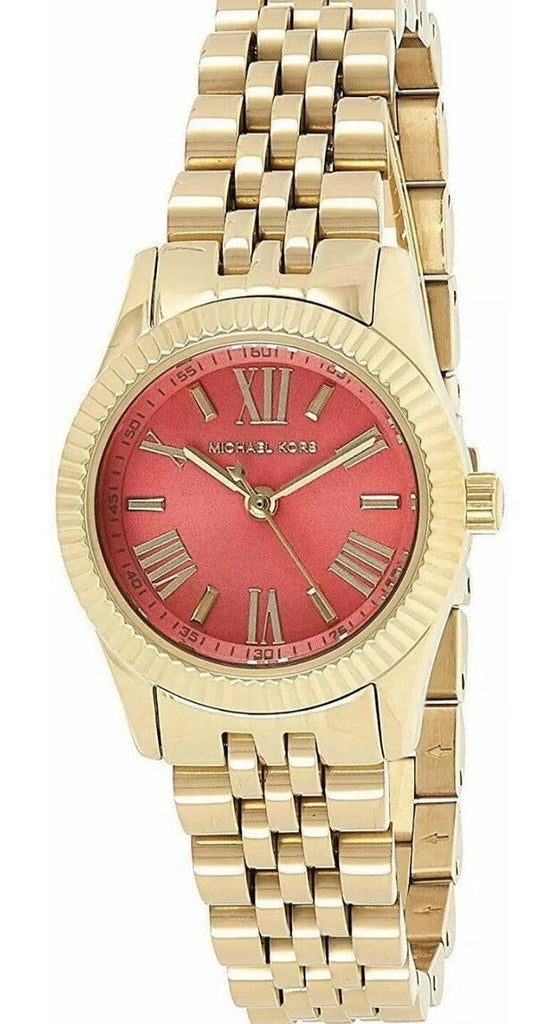 Michael Kors Lexington Quartz Orange Dial Gold Steel Strap Watch For Women - MK3284 Buy Now By Michael Kors